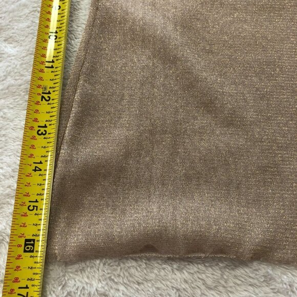 ANTISTAR Gold Sheer Metallic Short Sleeve Party Top Size Med - Picture 9 of 10